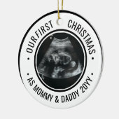 Our First Christmas as Parents Ultrasound Keramisch Ornament (Links)