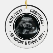 Our First Christmas as Parents Ultrasound Keramisch Ornament (Achterkant)