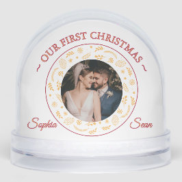 Our First Christmas Bible Verse Photo Snow Globe Sneeuwbol