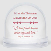 Our First Christmas Bible Verse Photo Snow Globe Sneeuwbol (Achterkant)