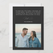 Our First Christmas Black Arch Modern 2 Photo Feestdagenkaart (Achterkant)