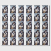 Our first Christmas couple photo name white gray Cadeaupapier (Vlak)