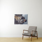 Our first Christmas couple photo name white gray Wandkleed (In Situ (horizontaal))