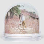 Our First Christmas Couple Photo Sneeuwbol (Achterkant)