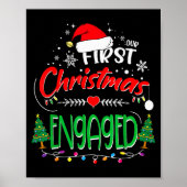 Our First Christmas Engaged 2021 1st Christmas  Poster (Voorkant)