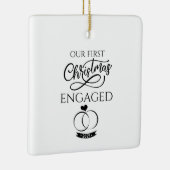Our First Christmas Engaged 2025 Engagement Keramisch Ornament (Rechts)