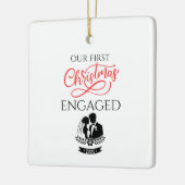 Our First Christmas Engaged 2025 Keramisch Ornament (Links)