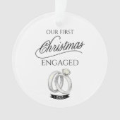 Our First Christmas Engaged 2025 Ornament (voorkant)
