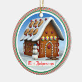 Our First Christmas in New Home Gingerbread Keramisch Ornament (Links)