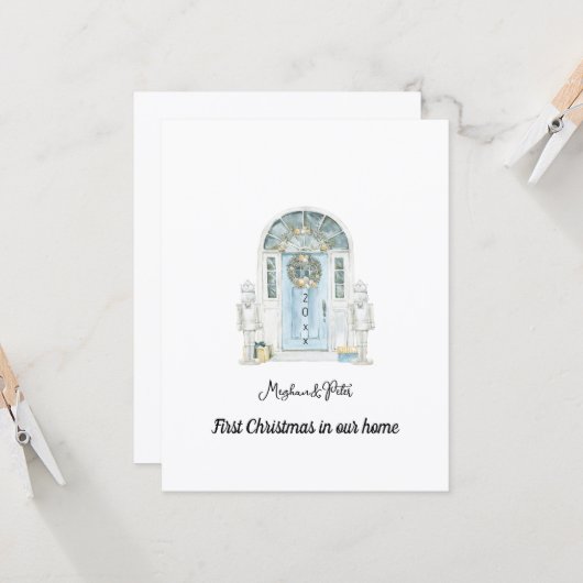 Our First Christmas in Our New Home Card (Voorkant / Achterkant in situ)