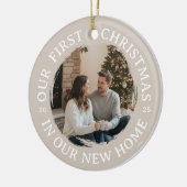 Our First Christmas in Our New Home Keramisch Ornament (Links)
