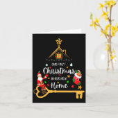 Our First Christmas In Our New Home Xmas  Kaart (Gele Bloem)