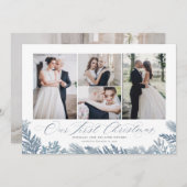 Our First Christmas Just Marriott Holiday Photo Feestdagenkaart (Voorkant / Achterkant)