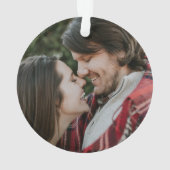 Our First Christmas Married plaid Ornament (achterkant)