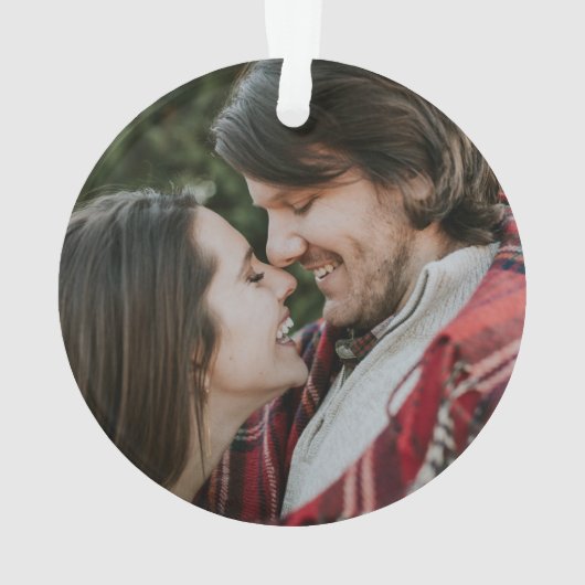 Our First Christmas Married plaid Ornament (achterkant)