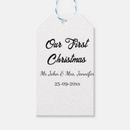 Our first Christmas Mr and Mrs couple name date Cadeaulabel