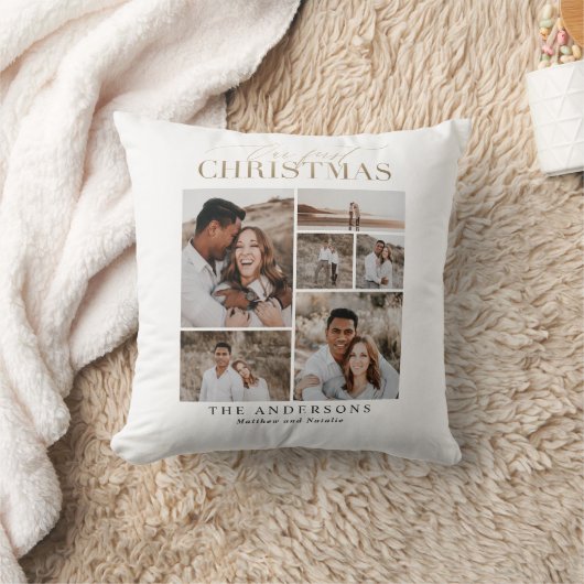 our first christmas newlywed photo kussen (Deken)