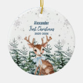 Our First Christmas | Personalized Holiday Keepsak Keramisch Ornament (Voorkant)