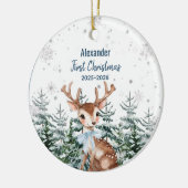 Our First Christmas | Personalized Holiday Keepsak Keramisch Ornament (Links)