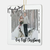 Our First Christmas Photo Keramisch Ornament (Links)