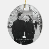 Our First Christmas Photo Personalized Name Year Keramisch Ornament (Links)