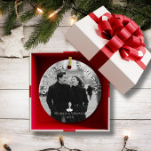 Our First Christmas Photo Personalized Name Year Keramisch Ornament