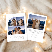 Our First Christmas Script Winter Mountain 4 Photo Feestdagenkaart