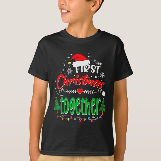 Our First Christmas Together 2021 1st Christmas T-shirt (Voorkant)