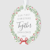 Our First Christmas Together 2025 Acrylic Ornament (voorkant)