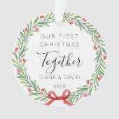 Our First Christmas Together 2025 Acrylic Ornament (voorkant)