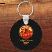 Our First Christmas Together 2025 Matching Couple Sleutelhanger (Voorkant)