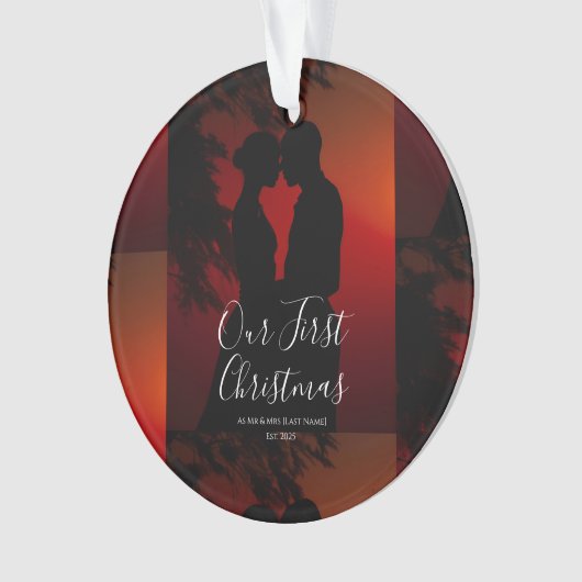 Our First Christmas Together Mr & Mrs Ornament (voorkant)