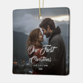 Our First Christmas Together Mr & Mrs Photo Keramisch Ornament (Links)