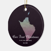 Our First Christmas Together Mr & Mrs Silhouette Keramisch Ornament (Links)
