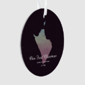 Our First Christmas Together Mr & Mrs Silhouette Ornament (voorkant)