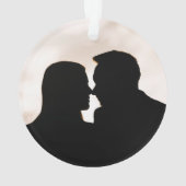 Our First Christmas Together Mr & Mrs Silhouette Ornament (achterkant)