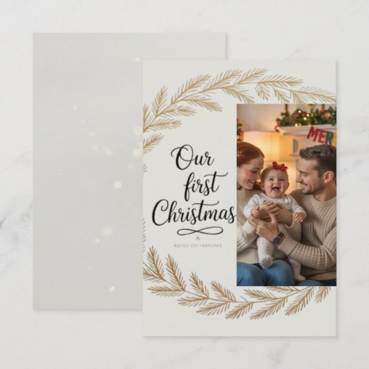 Our First Christmas Together – Personalized Bedankkaart (Voorkant / Achterkant)