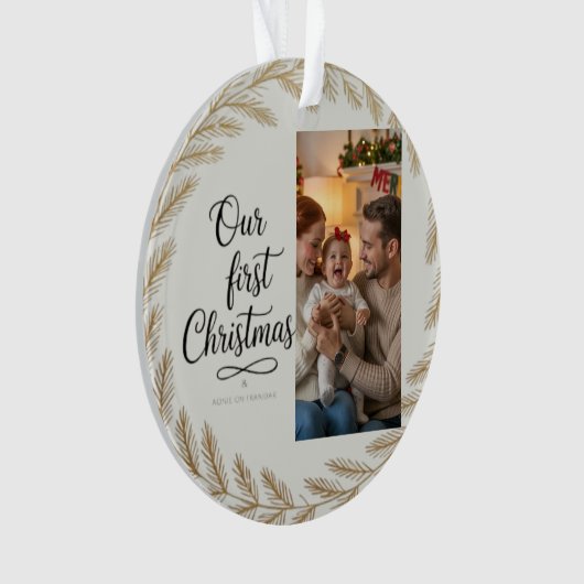 Our First Christmas Together – Personalized Ornament (voorkant)