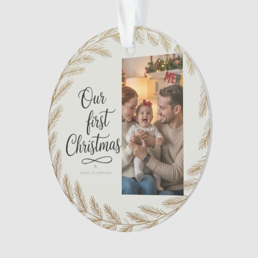 Our First Christmas Together – Personalized Ornament (voorkant)