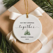 Our First Christmas Together Photo Keramisch Ornament