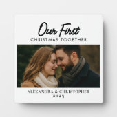 Our First Christmas Together Photo Minimal Modern Fotoplaat (Voorkant)