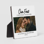 Our First Christmas Together Photo Minimal Modern Fotoplaat (Voorkant)