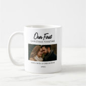 Our First Christmas Together Photo Minimal Modern Koffiemok (Links)