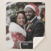 Our First Christmas Together Sherpa Blanket Photo Sherpa Deken (Voorkant)