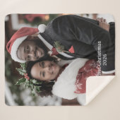 Our First Christmas Together Sherpa Blanket Photo Sherpa Deken (Voorkant (horizontaal))