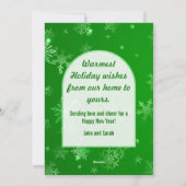 Our First Christmas Together Snowflake Photo Feestdagenkaart (Achterkant)