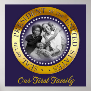 Our First Family, Obama Presidential Seal Portrait Poster