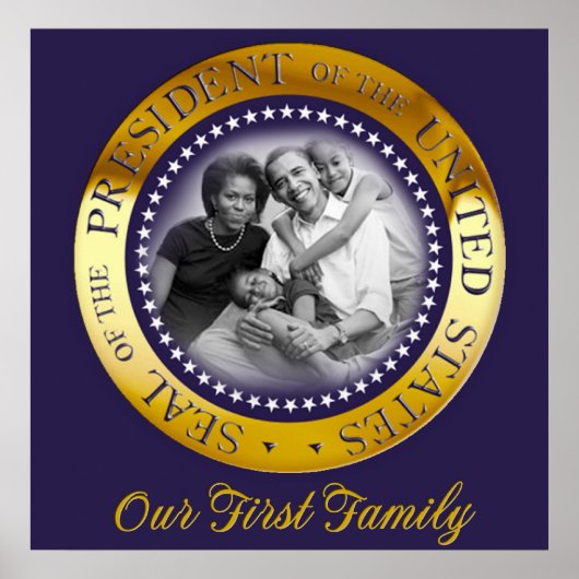 Our First Family, Obama Presidential Seal Portrait Poster (Voorkant)