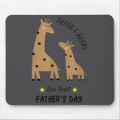 Our First Father's Day 2026, Funny Giraffe Gift Da Muismat (Voorkant)