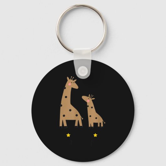 Our First Father's Day 2026, Funny Giraffe Gift Da Sleutelhanger (Voorkant)